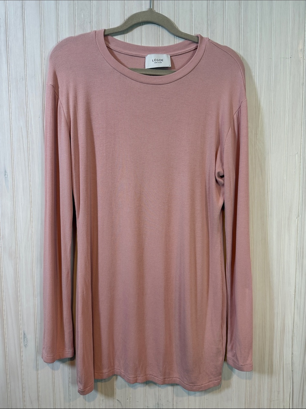 LEGOE HERITAGE LONG SLEEVE RIBBED TOP MEDIUM SIZE 1